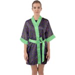 Flower Girl Cii (2) Half Sleeve Satin Kimono 