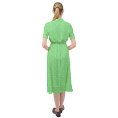 Keyhole Neckline Chiffon Dress 