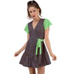 Flower Girl Cii (2) Flutter Sleeve Wrap Dress