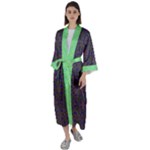 Flower Girl Cii (2) Maxi Satin Kimono