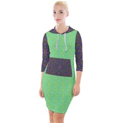Quarter Sleeve Hood Bodycon Dress 