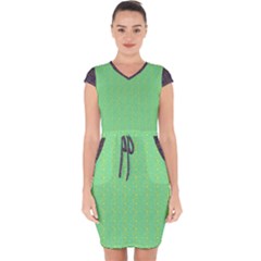 Capsleeve Drawstring Dress  