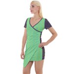 Cii (2) Flower Girl Short Sleeve Asymmetric Mini Dress
