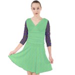 Cii (2) Flower Girl Quarter Sleeve Front Wrap Dress