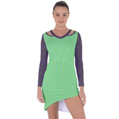 Asymmetric Cut-Out Shift Dress 