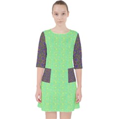 Quarter Sleeve Pocket Dress 