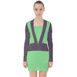 Cii (2) Flower Girl V-neck Bodycon Long Sleeve Dress