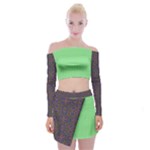 Cii (2) Flower Girl Off Shoulder Top with Mini Skirt Set