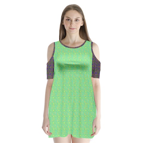 Cii (2) Flower Girl Shoulder Cutout Velvet One Piece from ArtsNow.com