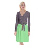 Cii (2) Flower Girl Long Sleeve Velvet Front Wrap Dress