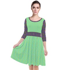 Quarter Sleeve Waist Band Dress 
