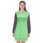 Cii (2) Flower Girl Long Sleeve Chiffon Shift Dress 