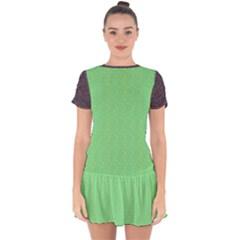 Drop Hem Mini Chiffon Dress 