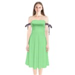 Cii (2) Flower Girl Shoulder Tie Bardot Midi Dress