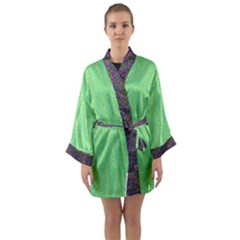 Long Sleeve Satin Kimono 