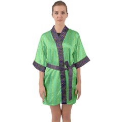 Half Sleeve Satin Kimono  