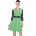 Cii (2) Flower Girl Quarter Sleeve Ruffle Waist Dress