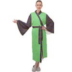 Cii (2) Flower Girl Maxi Velour Kimono