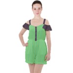 Cii (2) Flower Girl Ruffle Cut Out Chiffon Playsuit