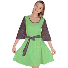 Velour Kimono Dress 