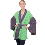 Cii (2) Flower Girl Long Sleeve Velvet Kimono 