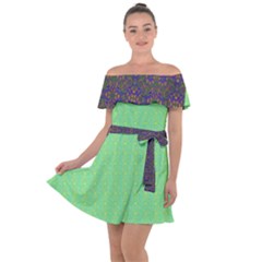 Off Shoulder Velour Dress 
