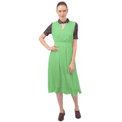 Keyhole Neckline Chiffon Dress 