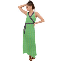 V-Neck Chiffon Maxi Dress 