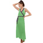 Cii (2) Flower Girl V-Neck Chiffon Maxi Dress