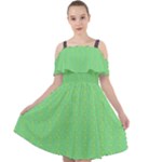 Cii (2) Flower Girl Cut Out Shoulders Chiffon Dress