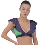 Cii (2) Flower Girl Plunge Frill Sleeve Bikini Top