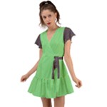 Cii (2) Flower Girl Flutter Sleeve Wrap Dress