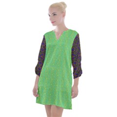 Open Neck Shift Dress 