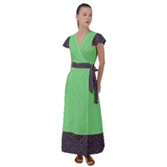 Flutter Sleeve Maxi Dress 