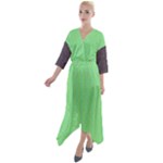 Cii (2) Flower Girl Quarter Sleeve Wrap Front Maxi Dress