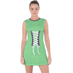 Lace Up Front Bodycon Dress 