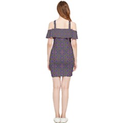 Shoulder Frill Bodycon Summer Dress 
