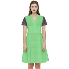 Short Sleeve Waist Detail Dress 