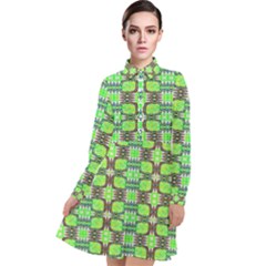 Long Sleeve Chiffon Shirt Dress 