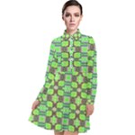 Nowwhat (2) Long Sleeve Chiffon Shirt Dress