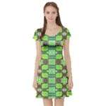 Nowwhat (2) Short Sleeve Skater Dress