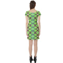 Short Sleeve Skater Dress Back Short Sleeve Skater Dress Back