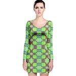 Nowwhat (2) Long Sleeve Velvet Bodycon Dress