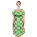 Short Sleeve V-neck Flare Dress 