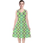 Nowwhat (2) V-Neck Midi Sleeveless Dress 