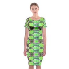 Classic Short Sleeve Midi Dress Front Classic Short Sleeve Midi Dress Front