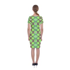 Classic Short Sleeve Midi Dress Back Classic Short Sleeve Midi Dress Back
