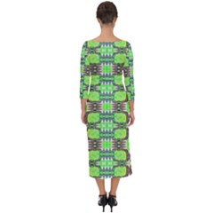 Quarter Sleeve Midi Bodycon Dress 