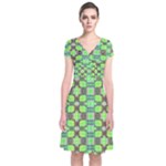 Nowwhat (2) Short Sleeve Front Wrap Dress