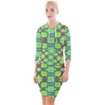 Nowwhat (2) Quarter Sleeve Hood Bodycon Dress